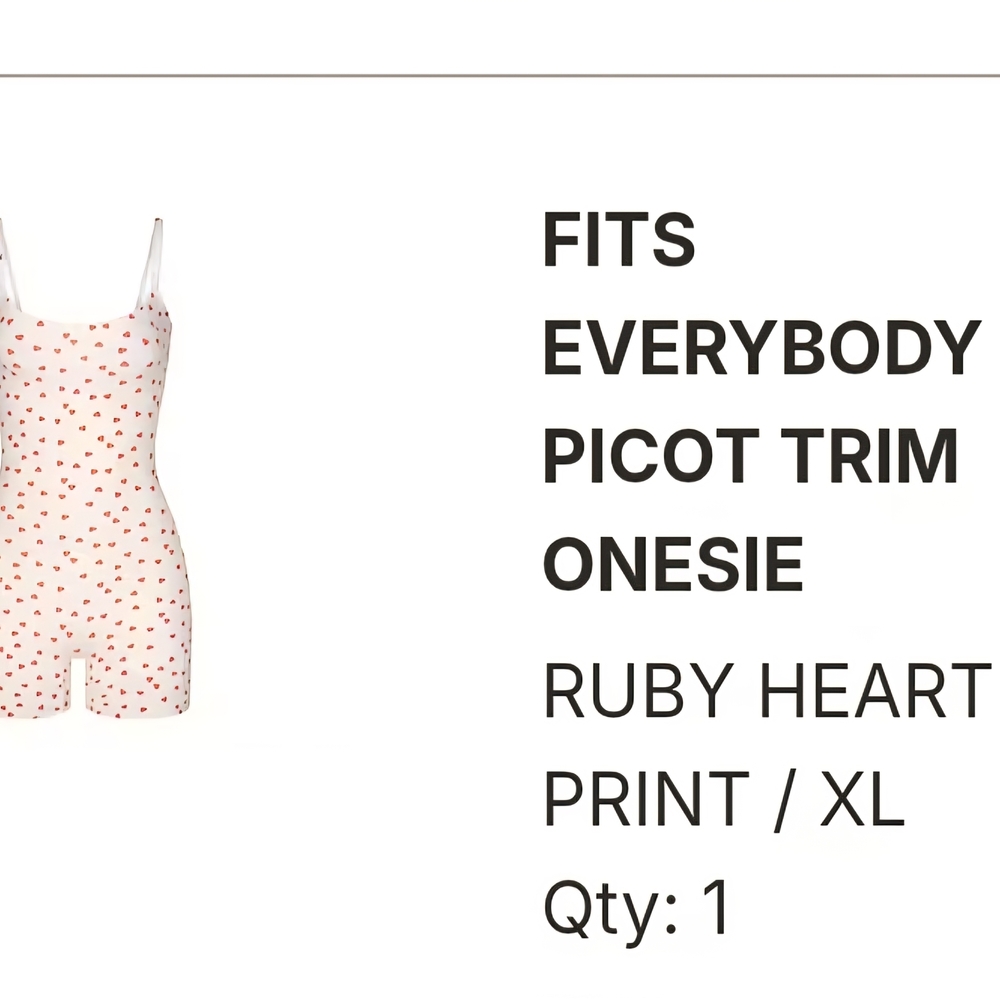 SKIMS Fits Everybody Onesie Valentines Drop